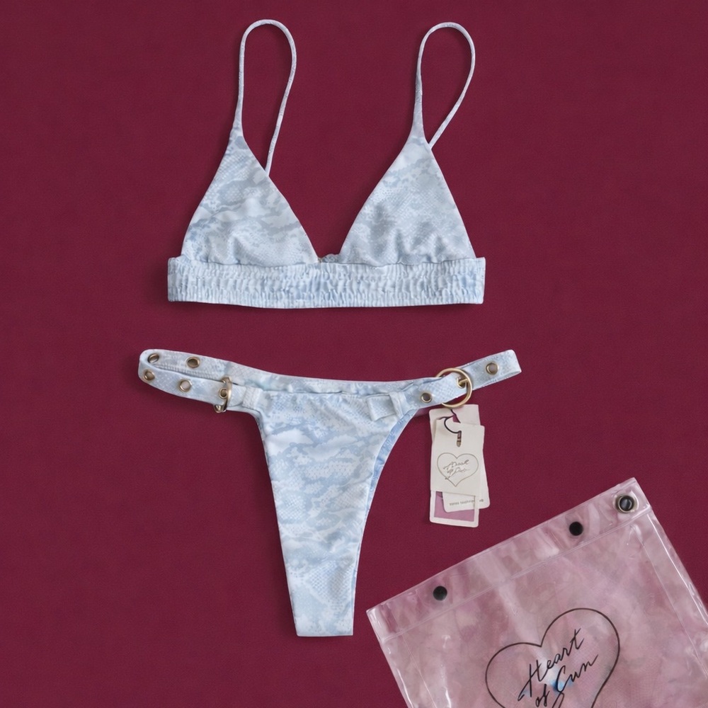 Heart of Sun Snake Print Bikini Set